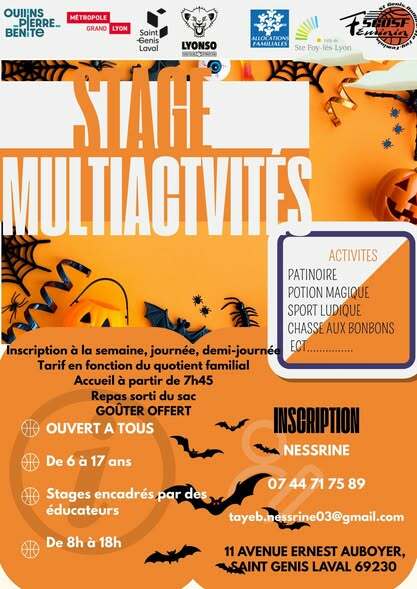 Stage multi-activités pour les vacances de Toussaint