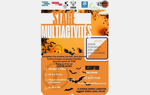 Stage multi-activités pour les vacances de Toussaint