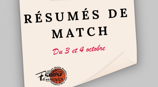 Résultats et commentaires du 3-4 octobre