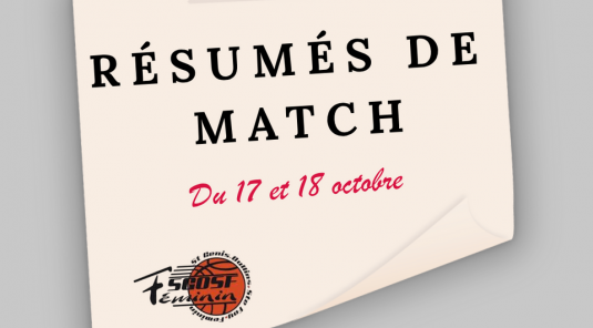 Résultats et commentaires du 17-18 octobre